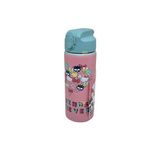 Wiggle 600ml Hello Kitty Lisanslı Pipetli Kilitlenebilir Kapak Paslanmaz Çelik Termos Matara, Turkuaz-Pembe