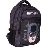 Wiggle Batman Büyük Boy 3 Bölmeli Cepli Çocuk Okul Sırt Çantası Siyah