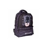 Wiggle Batman Büyük Boy 3 Bölmeli Mini Cepli Çocuk Okul Sırt Çantası, Siyah