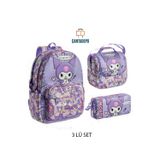WİGGLE KUROMİ 3 LÜ OKUL SETİ İLKOKUL ÇANTA - BESLENME ÇANTASI -KALMELİK
