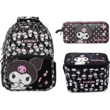 Wiggle Kuromi 3lü Ilkokul Çanta Seti Siyah