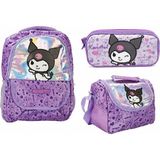 Wiggle Kuromi Kids Mor 3 Lü Ilkokul Çanta Seti Mor