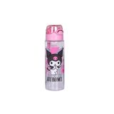 Wiggle Kuromi Pipetli Askılı Kilitlenebilir Su Matarası, 500ml, Pudra Pembe
