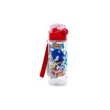 Wiggle Sonic The Hedgehog Pipetli Askılı Kilitlenebilir Su Matarası 500ML - Kırmızı