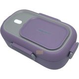 Wiggle Vagonlife Bento 550ML Lunchbox Yeni Koleksiyon Tek Katlı Çelik Sefer Tası Yemek Kutusu - Mor - Gri