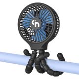 WiHoo Mini El Arabası Fanı, Kişisel Taşınabilir Araba Koltuğu Bebek Fanı, Bebek Arabası Üzerinde Esnek Tripod Düzeltmeli, USB veya Pil Kumandalı Masa Fanı Seyahat Koşu Bandı Golf Arabası için