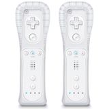 Wii Controller 2'li Paket, Silikon Kılıf ve Bilek Kayışı ile Wii Uzaktan Kumanda, Wii Uzaktan Kumandaları Nintendo Wii ile Uyumlu - Beyaz