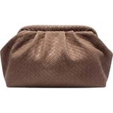 Wikidays.s Moda Trendi Kapitone Dokulu Clutch Portföy Çanta - Taba