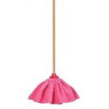 Wikro 1 Adet Mop 1 Adet Ahşap Sapı İle Takım Mikrofiber Vileda Tipi Mop Paspas