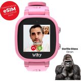 Wiky Watch 5e E-Sim Kartlı Akıllı Çocuk Saati - Görüntülü ve Sesli Arama, Sesli Mesajlaşma, Gps, Sos, Güvenli Alan, Güvenli Liste, Konum Takibi (E-Sim'li) (Tüm Operatörler E-Sim) - Pembe