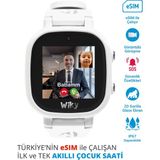 Wiky Watch 5e Esim Kartlı Akıllı Çocuk Saati - Görüntülü ve Sesli Arama, Sesli Mesajlaşma, Gps, Sos, Güvenli Alan, Güvenli Liste, Konum Takibi (E-Sim) (Tüm Operatörler E-Sim) - Beyaz
