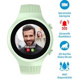 Wiky Watch 5s Çocuk Akıllı Saati - Görüntülü Arama, Gps, Sos, Sağlık Takibi, Güvenli Alan Yeşil - Su Yeşili