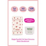 WILD %98 Natural Stick Deodorant Kutu + Refill Paketi - Love Heart Case + Pink Grapefruit & Lime 40 g.