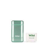 Wild Aqua Case + Fresh Cotton & Sea Salt Deodorant + Refill Fresh 40 Gr - Yeşil