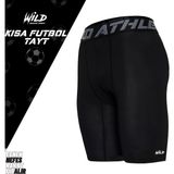Wild Athletic Sports Erkek Spor Kısa Dizüstü Beyaz Tayt - XS - Siyah