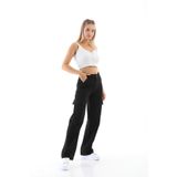 Wild Flower Kız Çocuk Kargo Cep Detaylı Yüksek Bel Wide Leg Kot Pantolon
