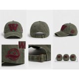 Wild Joker Eskitme Şapka, Yeşil, 'W' Nakışlı, Ayarlanabilir Kayışlı, Vintage Stil Beyzbol Şapkası,Trucker