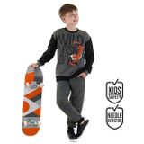 Wild Oversize Erkek Çocuk Gri Eşofman Takım