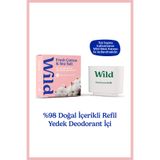 WILD Refill Yedek Stick Deodorant İçi %98 Doğal Formül - Fresh Cotton & Sea Salt 40 g.
