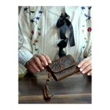 Wild West Crafted Briddle Minimal Bilek Askılı el yapımı hakiki deri Kadın Cüzdan.Doğum&Anneler&Sevgililer günü hediye