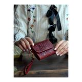 Wild West Crafted Brıdell bilek askılı hakiki deri el işi şık kadın cüzdan.Doğum günü&Anneler&Sevgililer günü hediyesi