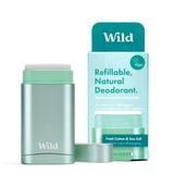 Wild Yüzde Doksan Sekiz Natural Stick Deodorant Kutu ve Refill Fresh Aqua Case ve Fresh Cotton & Sea Salt 40 g.