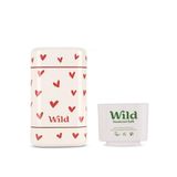 Wild Yüzde Doksan Sekiz Natural Stick Deodorant Kutu ve Refill Paketi Love Heart Case ve Pink Grapefruit & Lime 40 g.