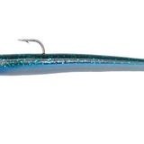 WildFin Sand Eel 11,5 cm 15 gr Turkuaz ve Mavi Silüet Detaylı Ftalatsız Plastik Sahte Yem, Paket İçeriği: 2 Adet Gövde + 1 Adet 10 gr Jighead