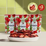 Wildfruits Kuru Meyve Çilek - Katkısız, Yumuşak Kurutulmuş, Lokum Kıvamında, Şeker İlavesiz, Vegan 3 x 50gr - 150 gr