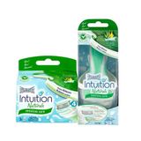 Wilkinson Sword Kadın İntuition Kendinden Sabunlu Tıraş Bıçağı, ve İntuition 3'lü Yedek Tıraş Bıçağı, Seti 2 Paket