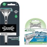 Wilkinson Sword Quattro Titanium Sensitive Erkek Tıraş Bıçağı ve 2 Yedek Başlık Set