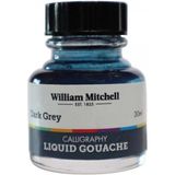 William Mitchell Sıvı Guaj Boya Dark Grey 008 30 ml
