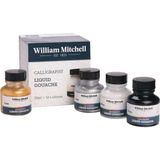 William Mitchell : Sıvı Guaj Boya Seti : 4 Renk x 30 ml