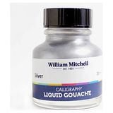 William Mitchell : Sıvı Guaj Boya : Silver 018 : 30 ml