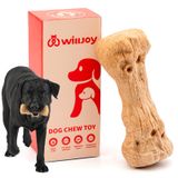 Willjoy Agresif Chewers için Köpek Çiğneme Oyuncakları, Çam Ağacı ve Sert Naylon, Kemik Şekilli Yıkılmaz Köpek Oyuncağı, Doğal Görünümlü Oluklar ve Dokulu Yüzey, Bacon Lezzeti Büyük Köpek Oyuncakları