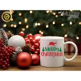 Willow Store Merry Christmas ,noel Temalı Porselen Kupa Bardak,yılbaşı,merry Christmas,hediyelik 44 - 001 - Beyaz - 330 ml