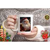 Willow Store Merry Christmas ,noel Temalı Porselen Kupa Bardak,yılbaşı,merry Christmas,hediyelik 62 - 001 - Beyaz - 330 ml