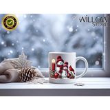Willow Store Noel Sevimli Kardan Adam 24 Temalı Porselen Kupa Bardak,yılbaşı,merry Christmas,hediyelik - 001 - Beyaz - 330 ml