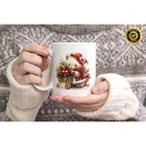 Willow Store Sevimli Ayıcık 1 Figürlü Porselen Kupa Bardak,şık ve Kaliteli Baskı,hediyelik - 001 - Beyaz - 330 ml
