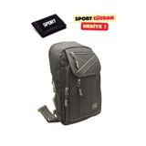 WillPolo - 18 * 30 CM Çapraz Sırt Omuz Göğüs Su Geçirmez Askılı Unisex Siyah Çanta 4926 (SPORT KUMAŞ CÜZDAN HEDİYELİ)
