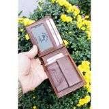 WillPolo - Hakiki Deri Bozuk Para Bölmeli Büyük Boy Taba Erkek Cüzdan (12x9 cm)
