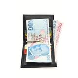 WillPolo Hakiki Deri Cüzdan - Mıknatıslı, Maşalı Para Sıkıştırma Aparatlı Kartlık - Yeşil