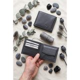 Willpolo Hakiki Natural Deri Bozuk Para Bölmeli Çıkma Kartlıklı Kanguru Model Yatay Deri Cüzdan ( 11 x 9 cm ) - Gri