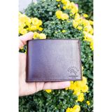 WillPolo - Hakikiki Deri Bozuk Para Bölmeli Büyük Boy Kahverengi Erkek Cüzdan (12x9 cm)
