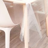 Willuxe Masa Örtüsü Şeffaf Simli Silinebilir Masa Örtüsü Pvc - 140 x 250 cm - Gümüş