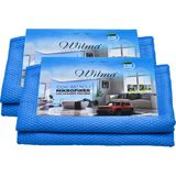Wilma Secret Lüx Hamarat Büyük Boy 50X70 cm Mavi 2 Adet - Profesyonel Yüksek Kalite Oto Yıkama ve Kurulama Bezi Cam Bezi