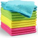 Wilma Secret Mikrofiber Temizlik Bezi 12 Adet 30x30 Çok Amaçlı İz Bırakmaz - Renkli Oto, Mutfak ve Bulaşık Kurulama Bezi (12'li Paket)