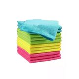 Wilma Secret Mikrofiber Temizlik Bezi 24 Adet 30x30 Çok Amaçlı İz Bırakmaz - Renkli Oto, Mutfak ve Bulaşık Kurulama Bezi (24'lü Paket)