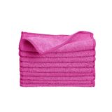 wilma secret Mikrofiber Temizlik Bezi Pro Pembe 40X40 cm - 5 Adet - 250 Gsm - Cam Bezi - Mutfak Bezi