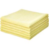 wilma secret Mikrofiber Temizlik Bezi Pro Sarı 40X40 cm - 5 Adet - 250 Gsm - Cam Bezi - Mutfak Bezi